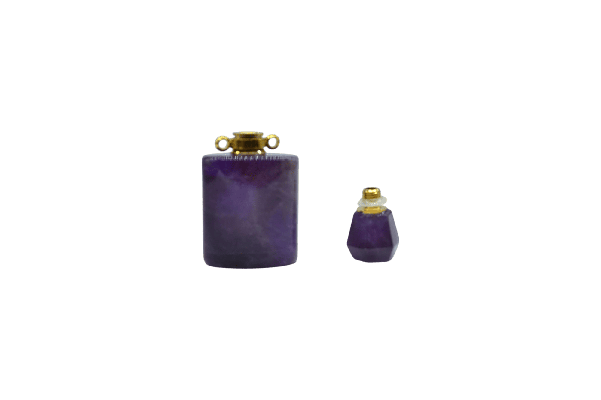 Perfumero de cuarzo amatista en forma cuadrada - Imagen 3
