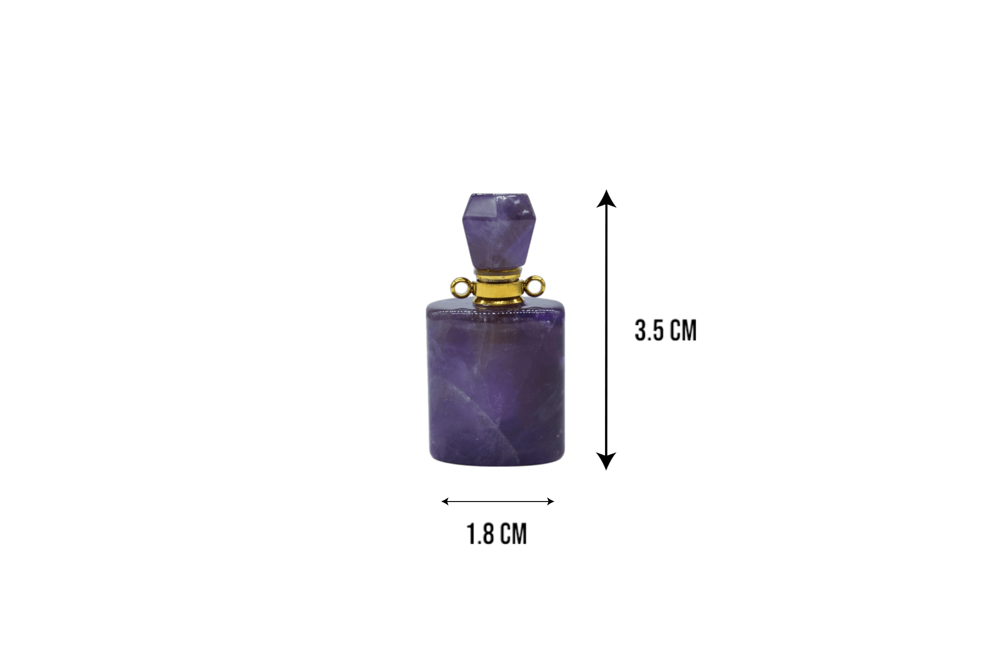Perfumero de cuarzo amatista en forma cuadrada - Imagen 2