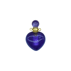 Perfumero de cuarzo amatista en forma de corazón