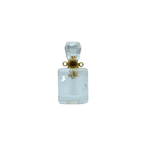 Perfumero de cuarzo cristal en forma cuadrada