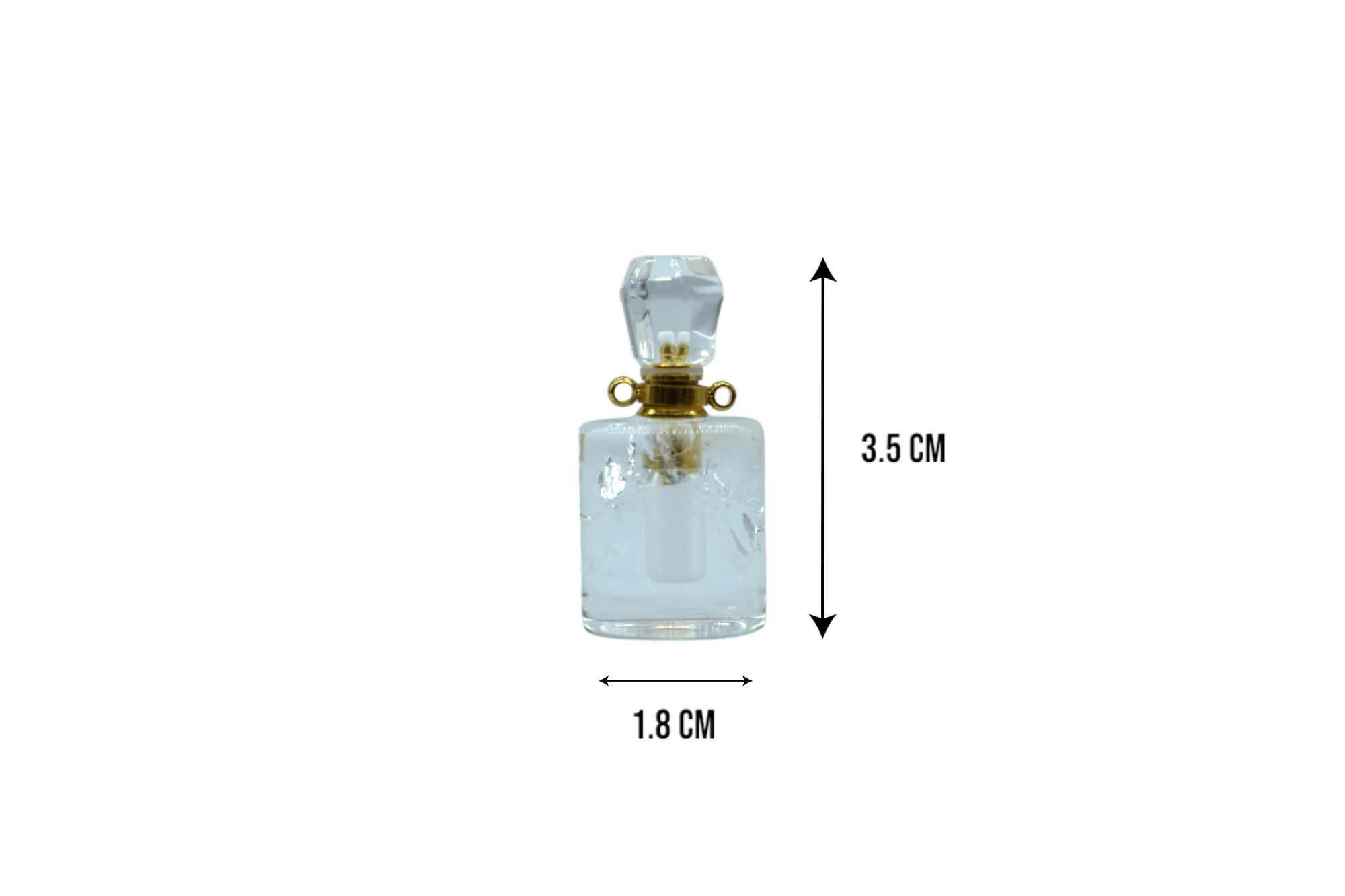 Perfumero de cuarzo cristal en forma cuadrada - Imagen 2