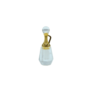 Perfumero de cuarzo cristal en forma de jarrón con facetas