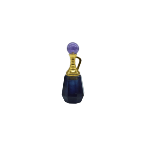 Perfumero de piedra fluorita en forma de jarrón con facetas