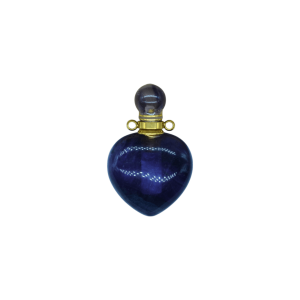 Perfumero de piedra fluorita en forma de corazón