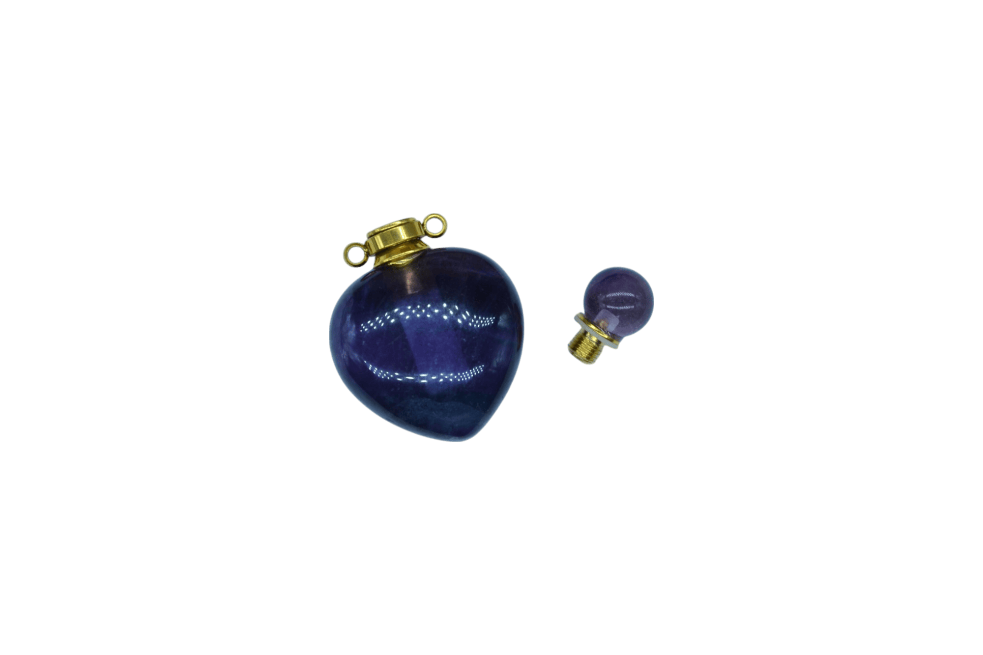Perfumero de piedra fluorita en forma de corazón - Imagen 3