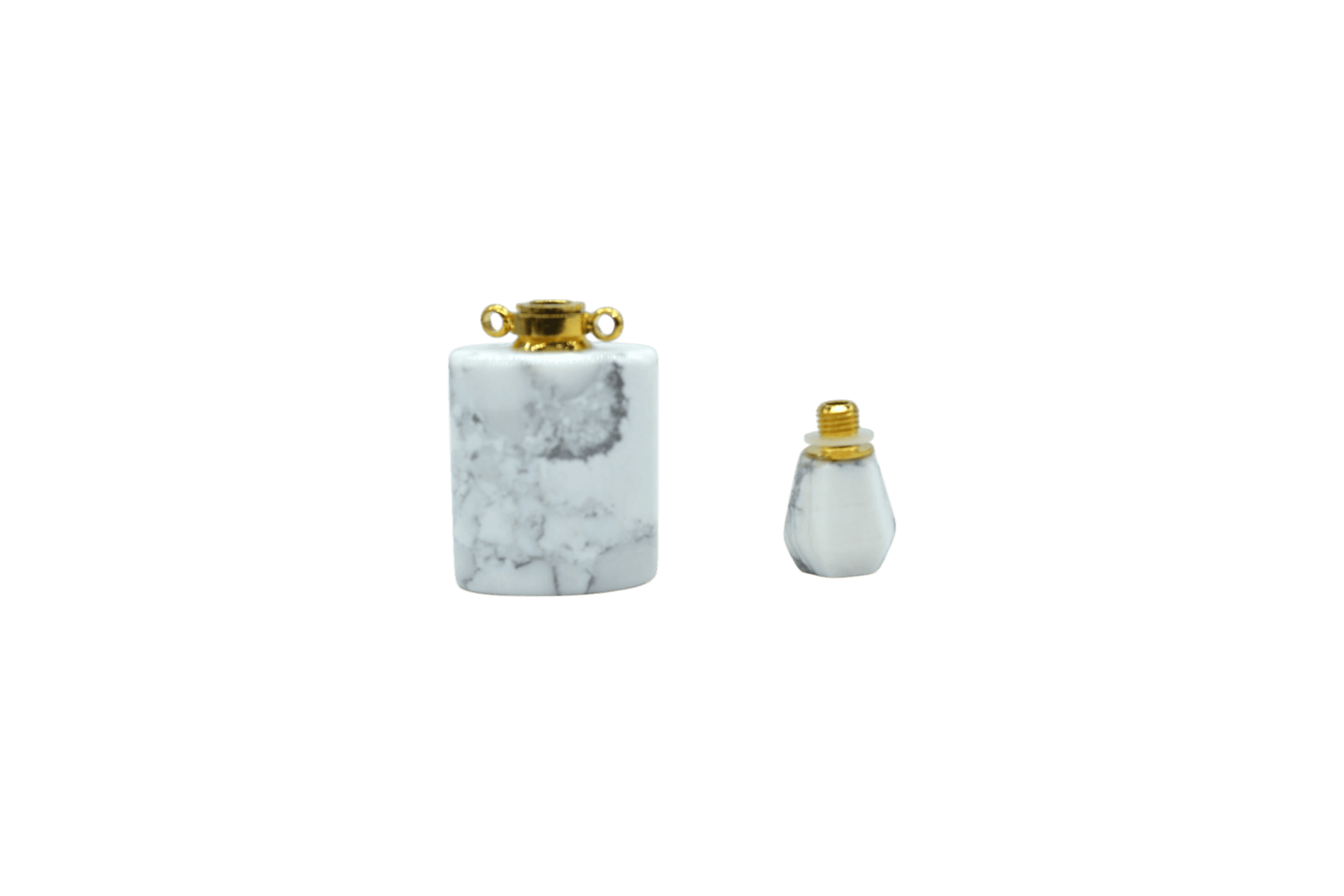 Perfumero de piedra howlita en forma cuadrada - Imagen 3