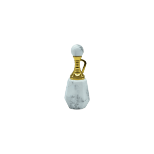 Perfumero de piedra howlita en forma de jarrón con facetas