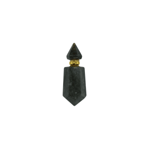 Perfumero de piedra labradorita | 2 puntas con facetas