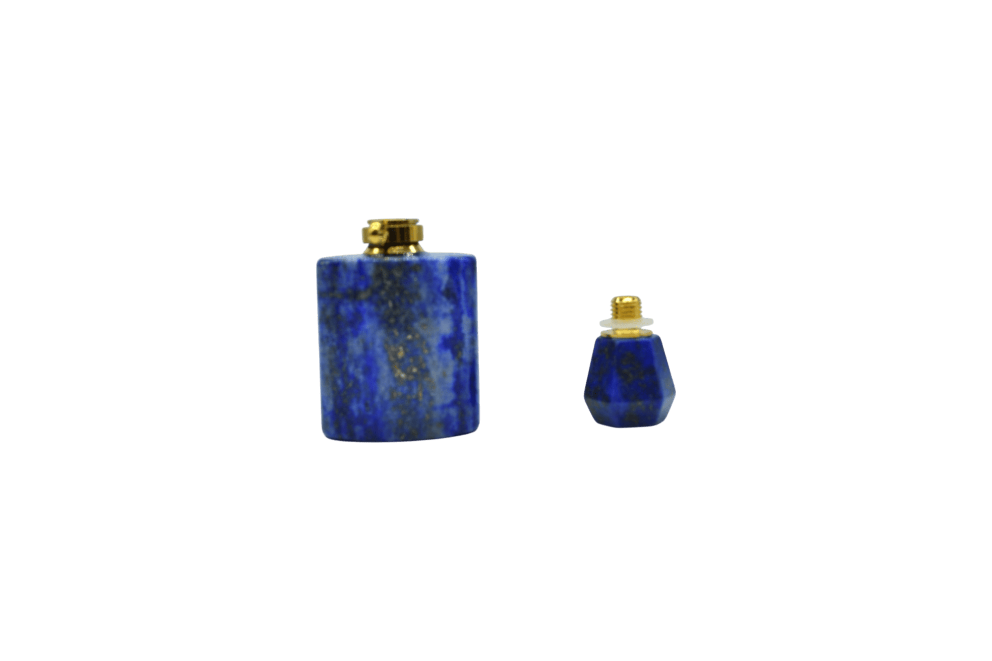 Perfumero de piedra lapislázuli en forma cuadrada - Imagen 3