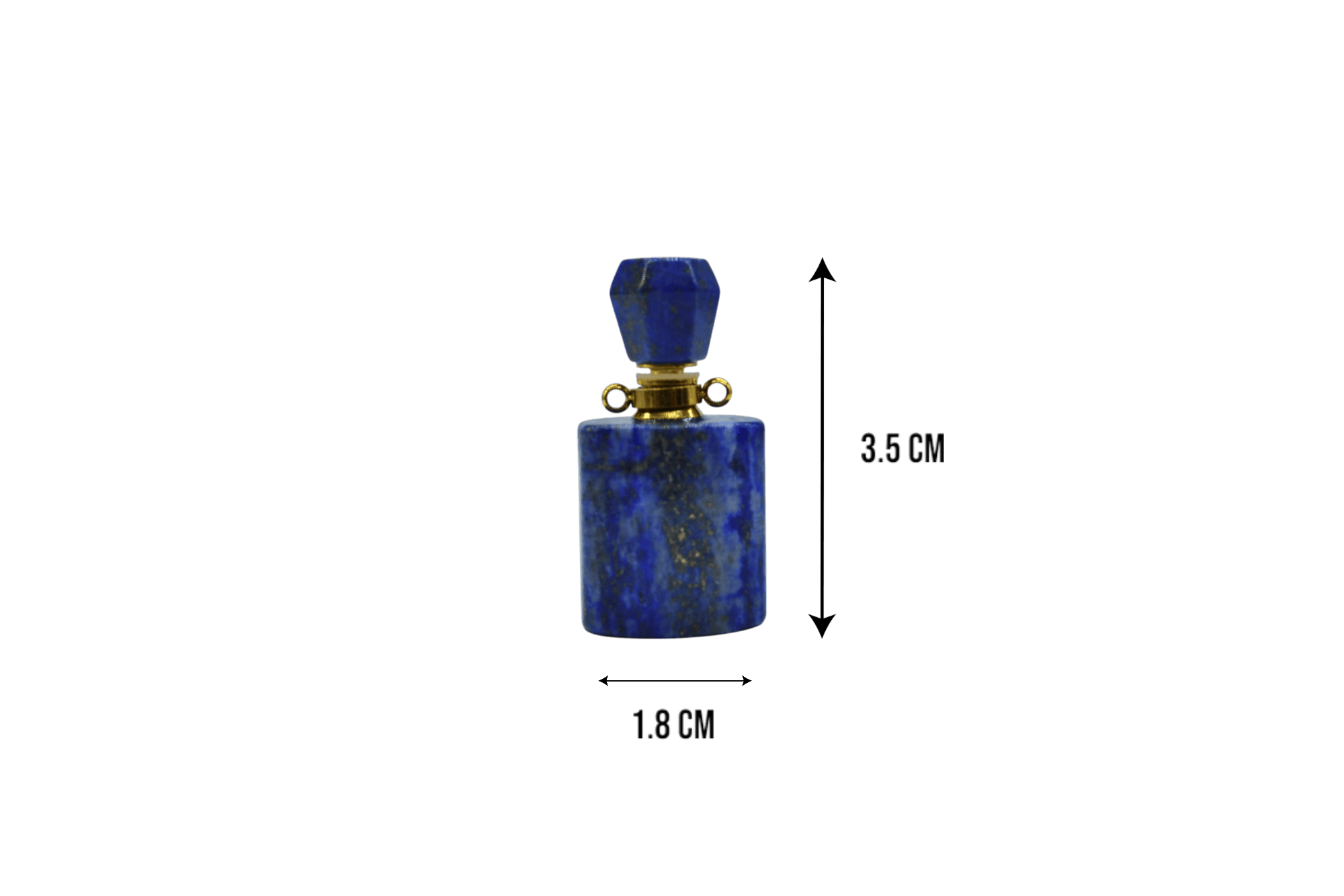 Perfumero de piedra lapislázuli en forma cuadrada - Imagen 2