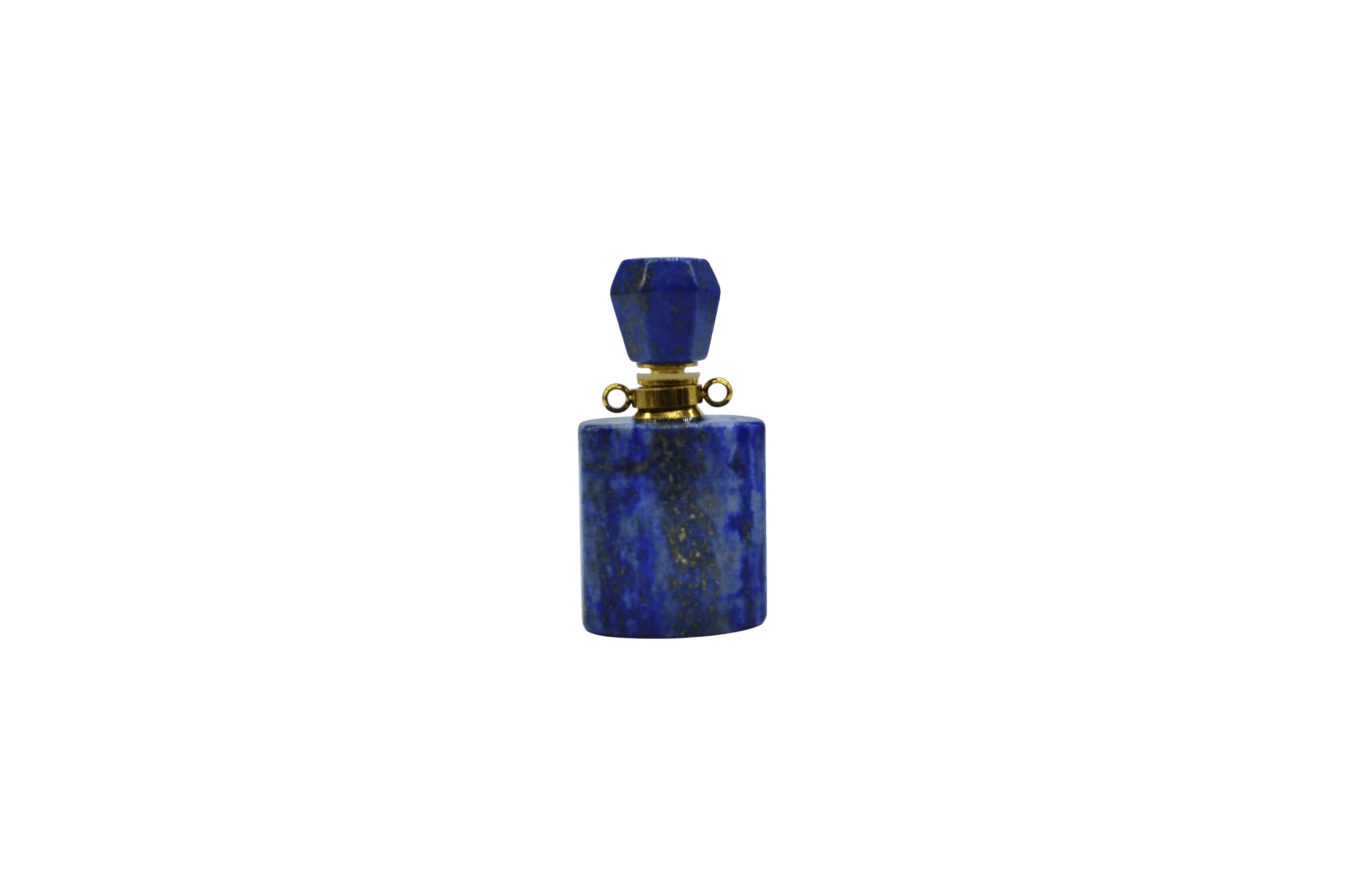 Perfumero de piedra lapislázuli en forma cuadrada