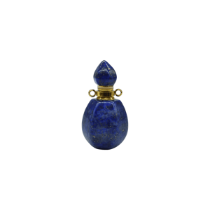 Perfumero de piedra lapislázuli en forma de gota con facetas