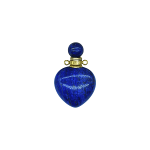 Perfumero de piedra lapislázuli en forma de corazón
