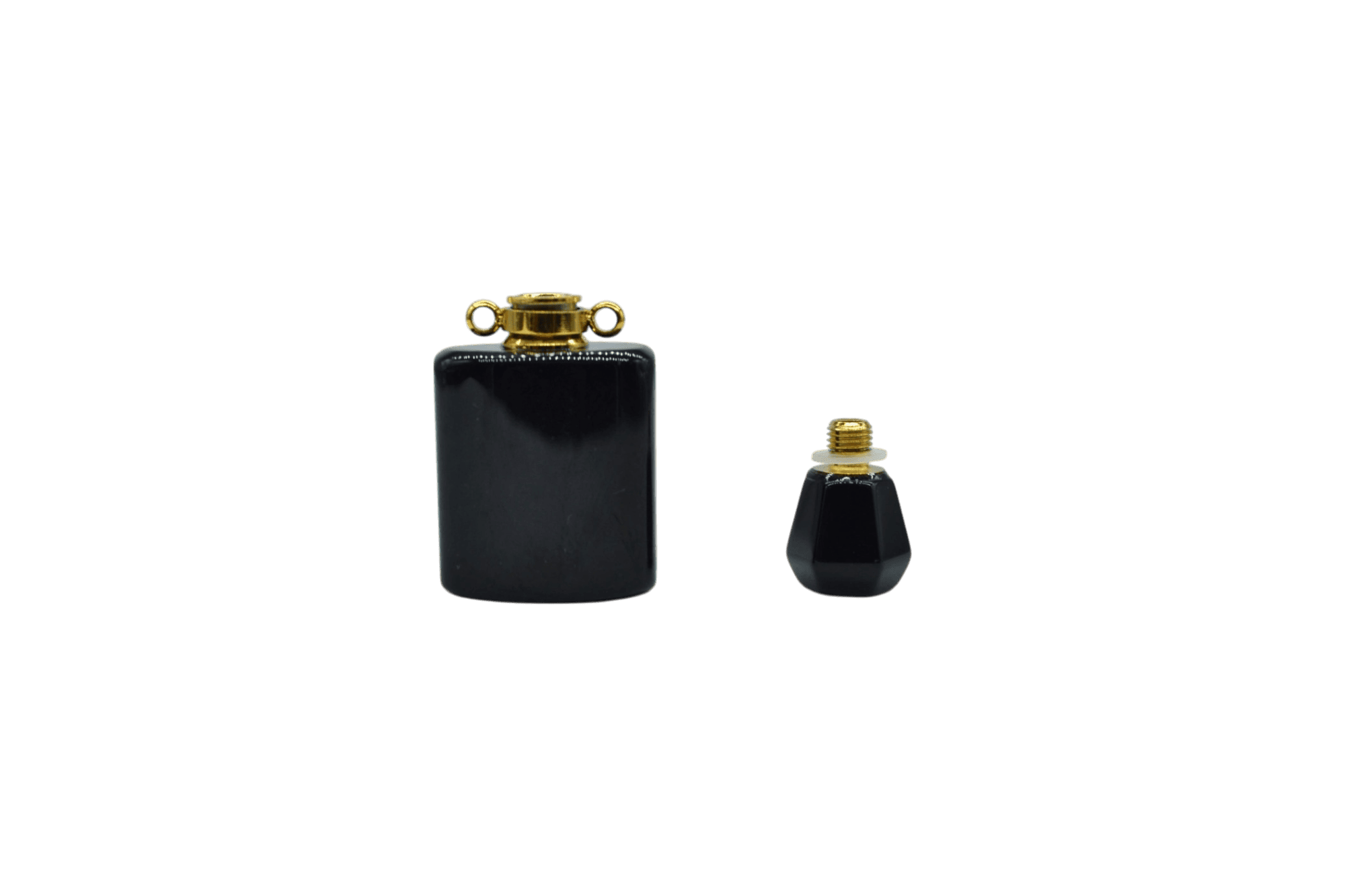 Perfumero de piedra obsidiana en forma cuadrada - Imagen 3