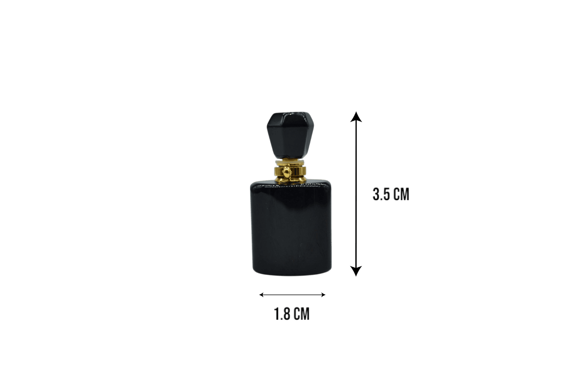 Perfumero de piedra obsidiana en forma cuadrada - Imagen 2