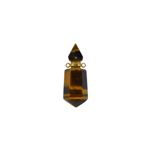 Perfumero de piedra ojo de tigre | 2 puntas con facetas