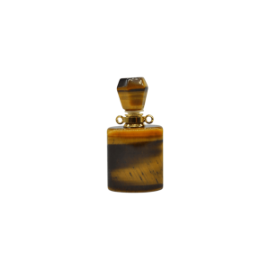 Perfumero de piedra ojo de tigre en forma cuadrada
