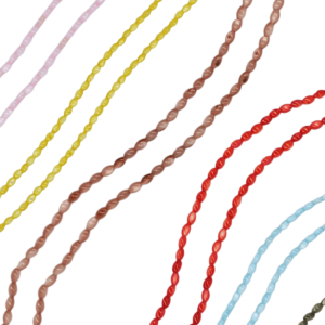 TIRAS DE MADRE PERLA PINTADAS EN FORMA OVAL