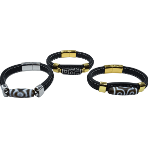 PULSERAS DE PIEL CON PIEDRAS NATURALES