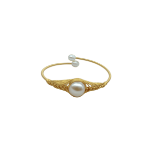Brazalete con 1 perla de cultivo engarzada con alambre