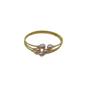 Brazalete con 6 perlas de cultivo
