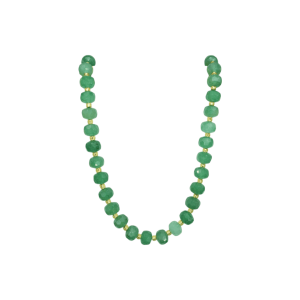 Tira de cuarzo verde en forma de dona facetada | 6mm x 8mm