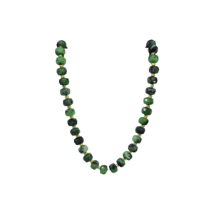 Tira de piedra rubí zoisita en forma de dona facetada | 6mm x 8mm