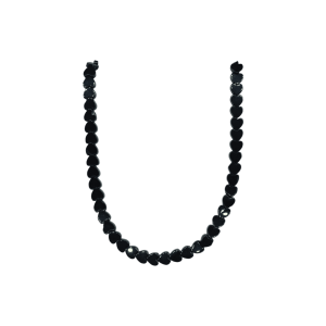 Tira de piedra ágata negra en forma de corazón | 4mm x 6mm