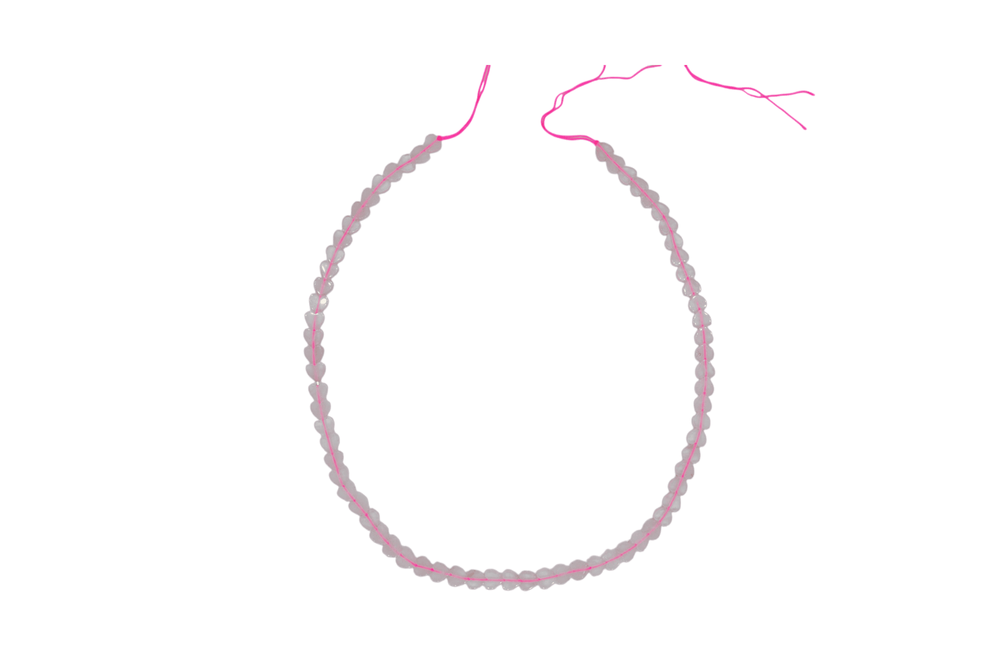 Tira de cuarzo rosa en forma de corazón | 4mm x 6mm - Imagen 2