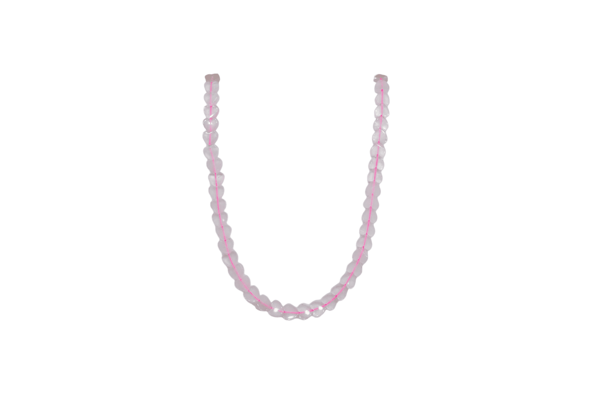 Tira de cuarzo rosa en forma de corazón | 4mm x 6mm