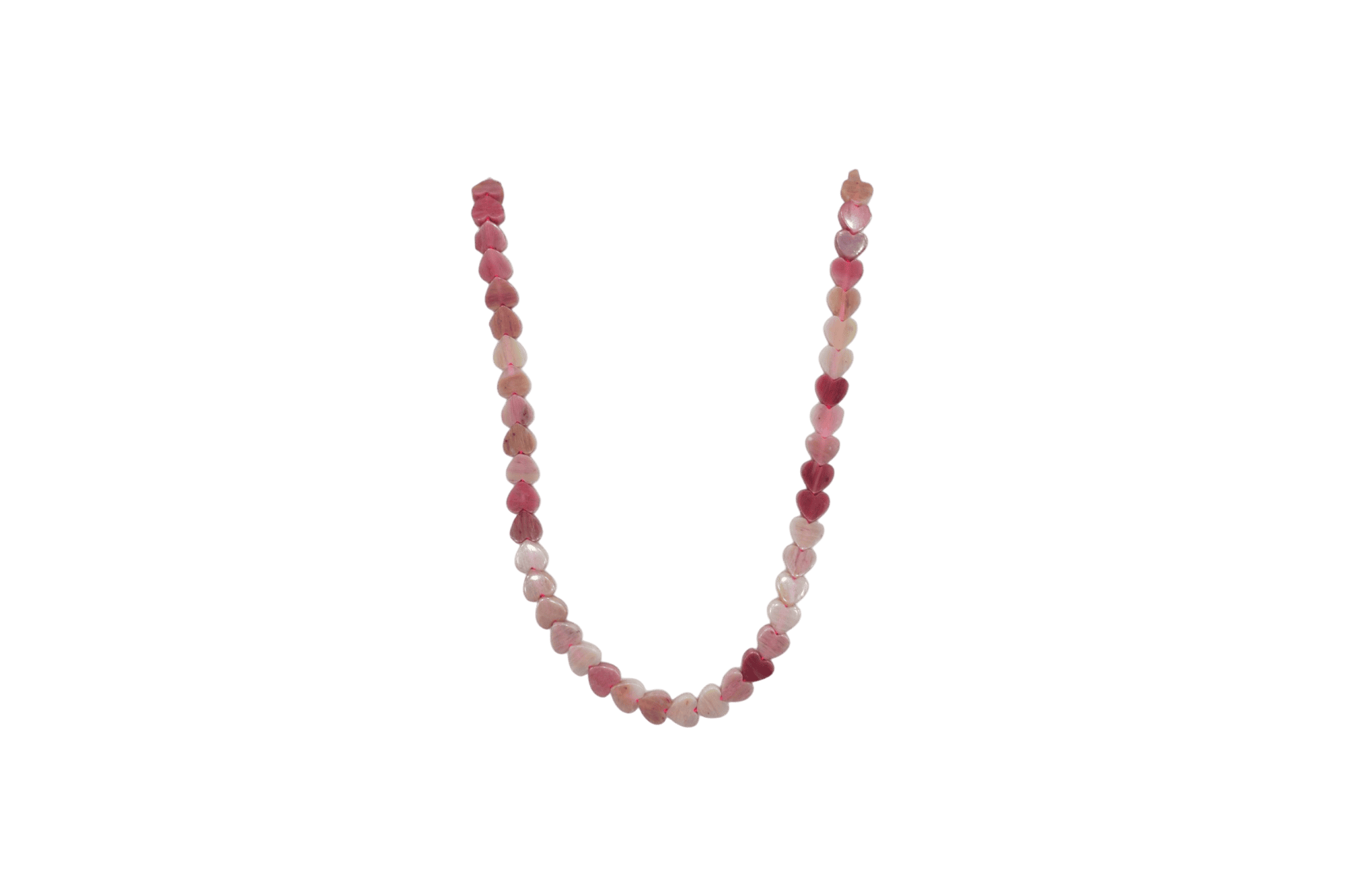 Tira de piedra rodonita en forma de corazón | 4mm x 6mm
