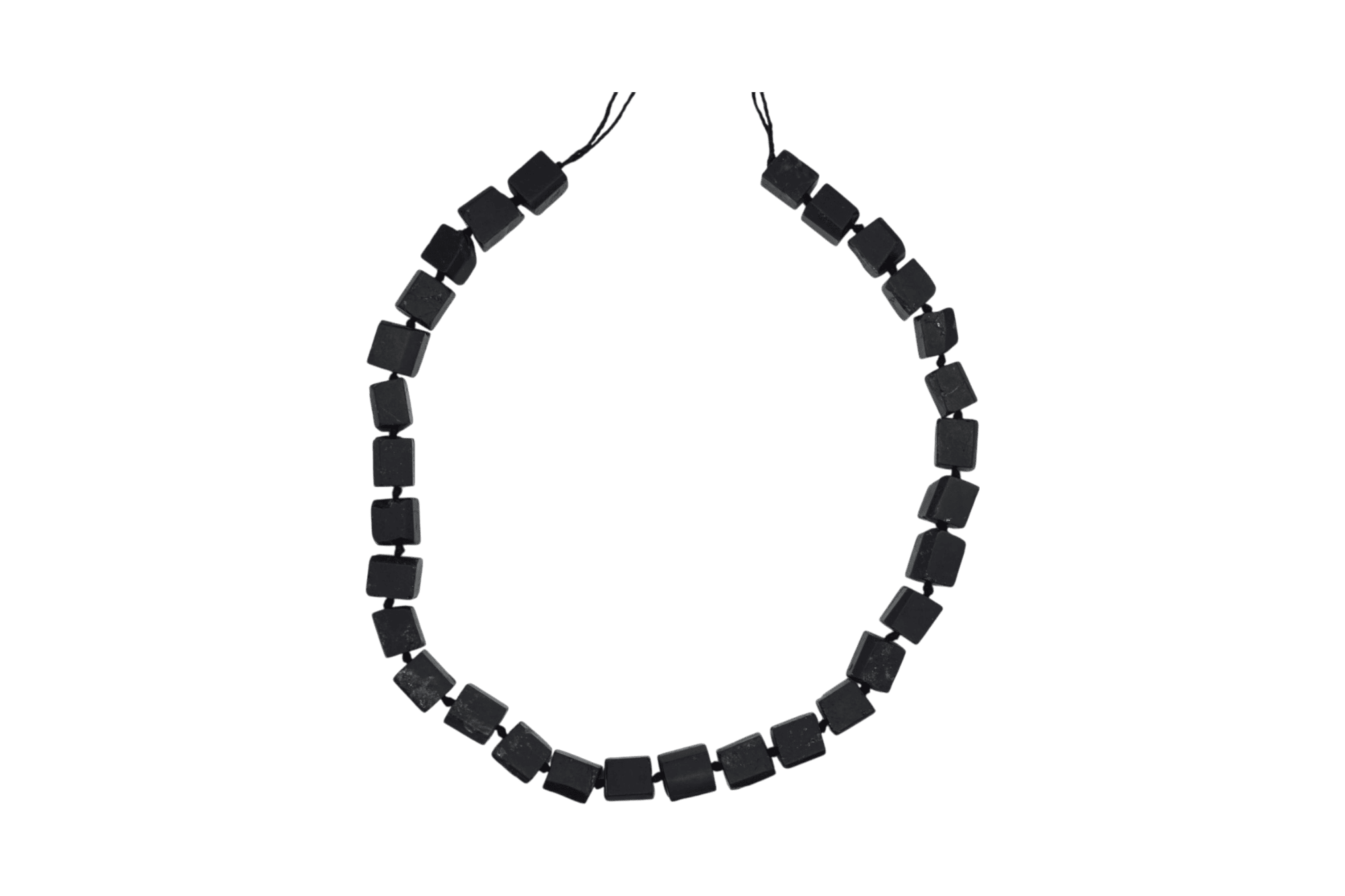 Tira de piedra turmalina negra en forma rectangular | 10mm x 14mm - Imagen 2