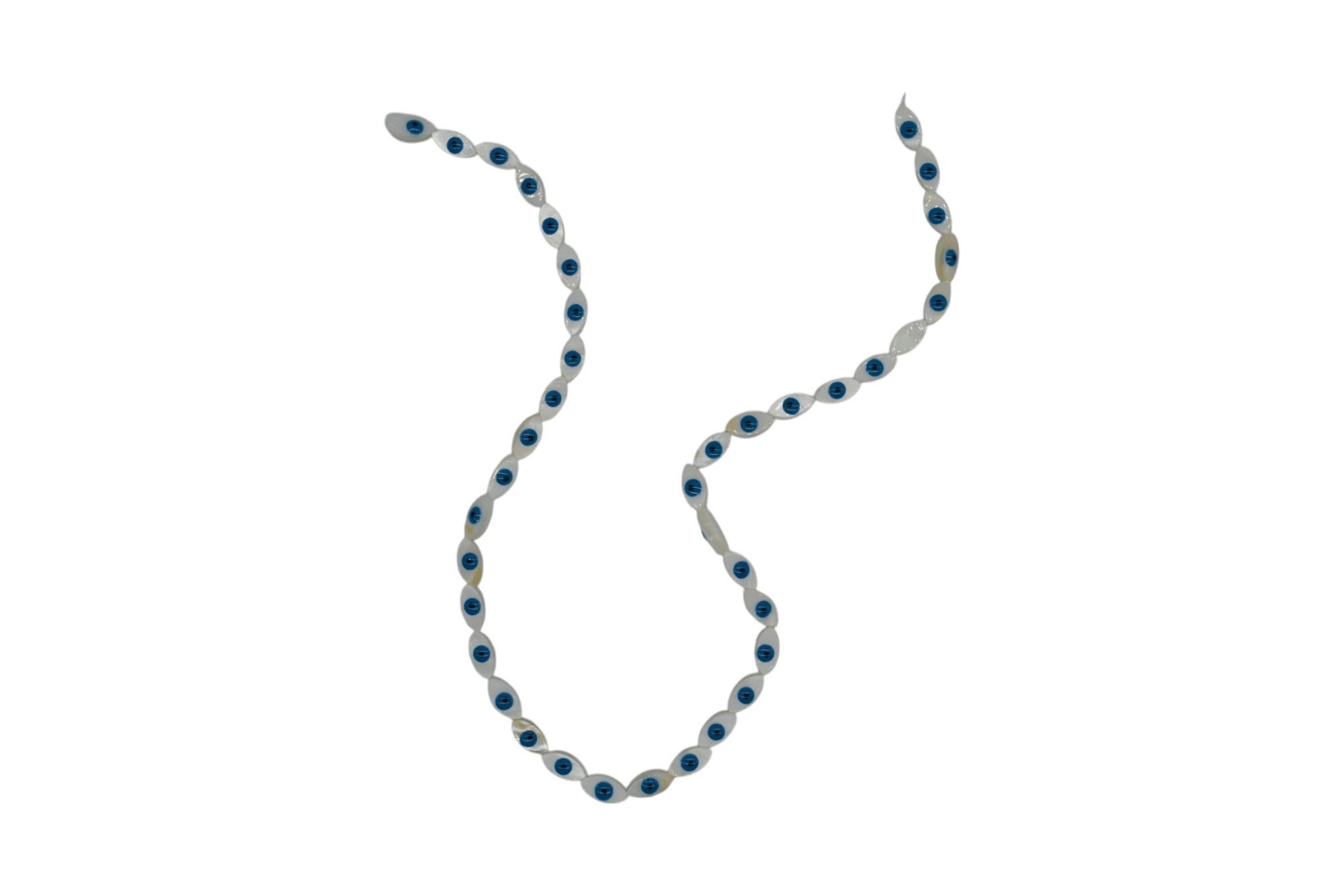 Tira de madre perla con ojo turco en forma oval | 5mm x 10mm - Imagen 2