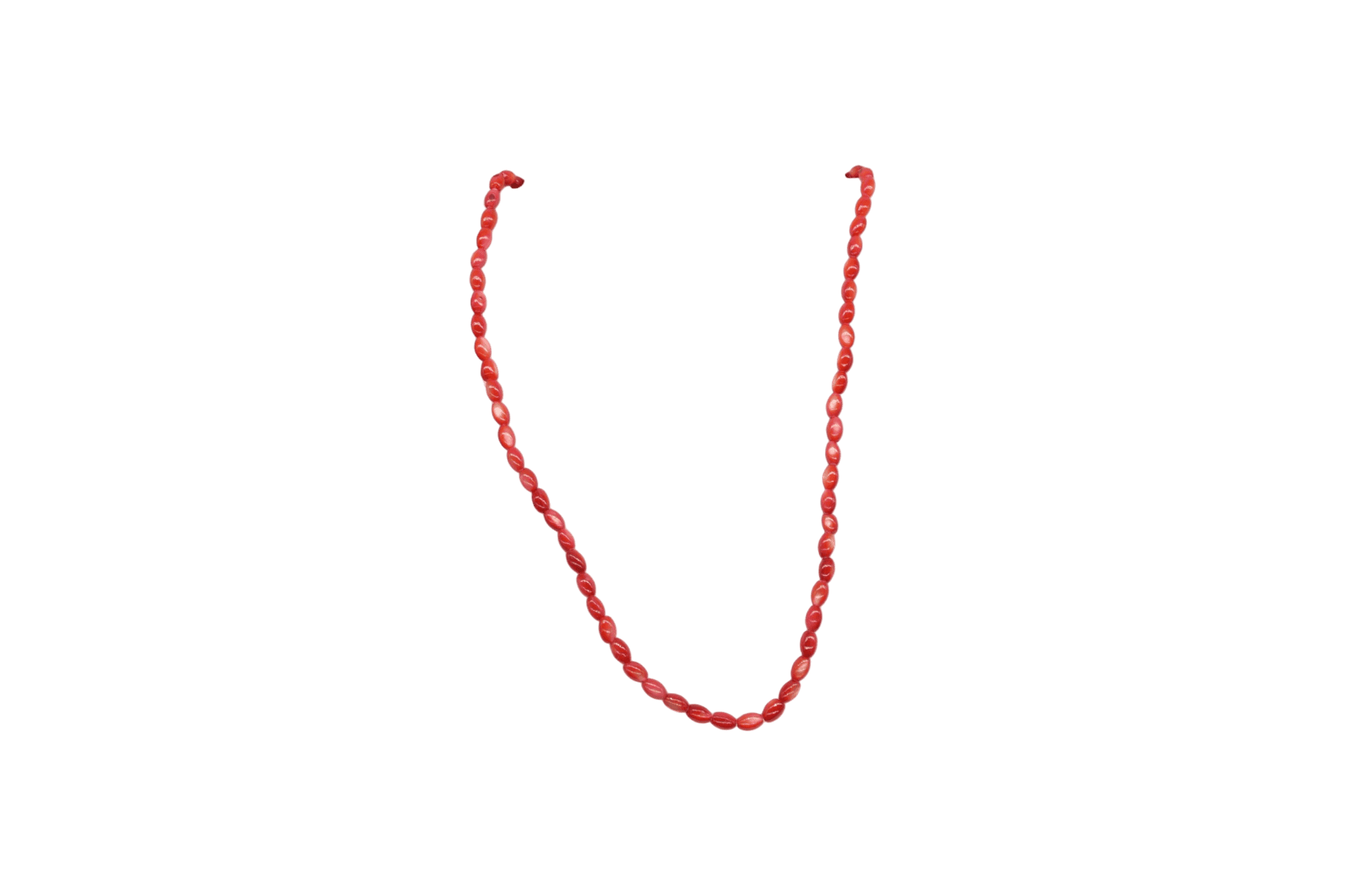 Tira de madre perla en forma oval | 3mm x 5mm | Naranja