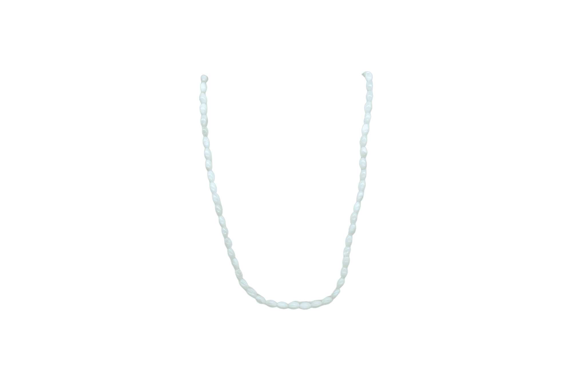 Tira de madre perla en forma oval | 3mm x 5mm | Blanco
