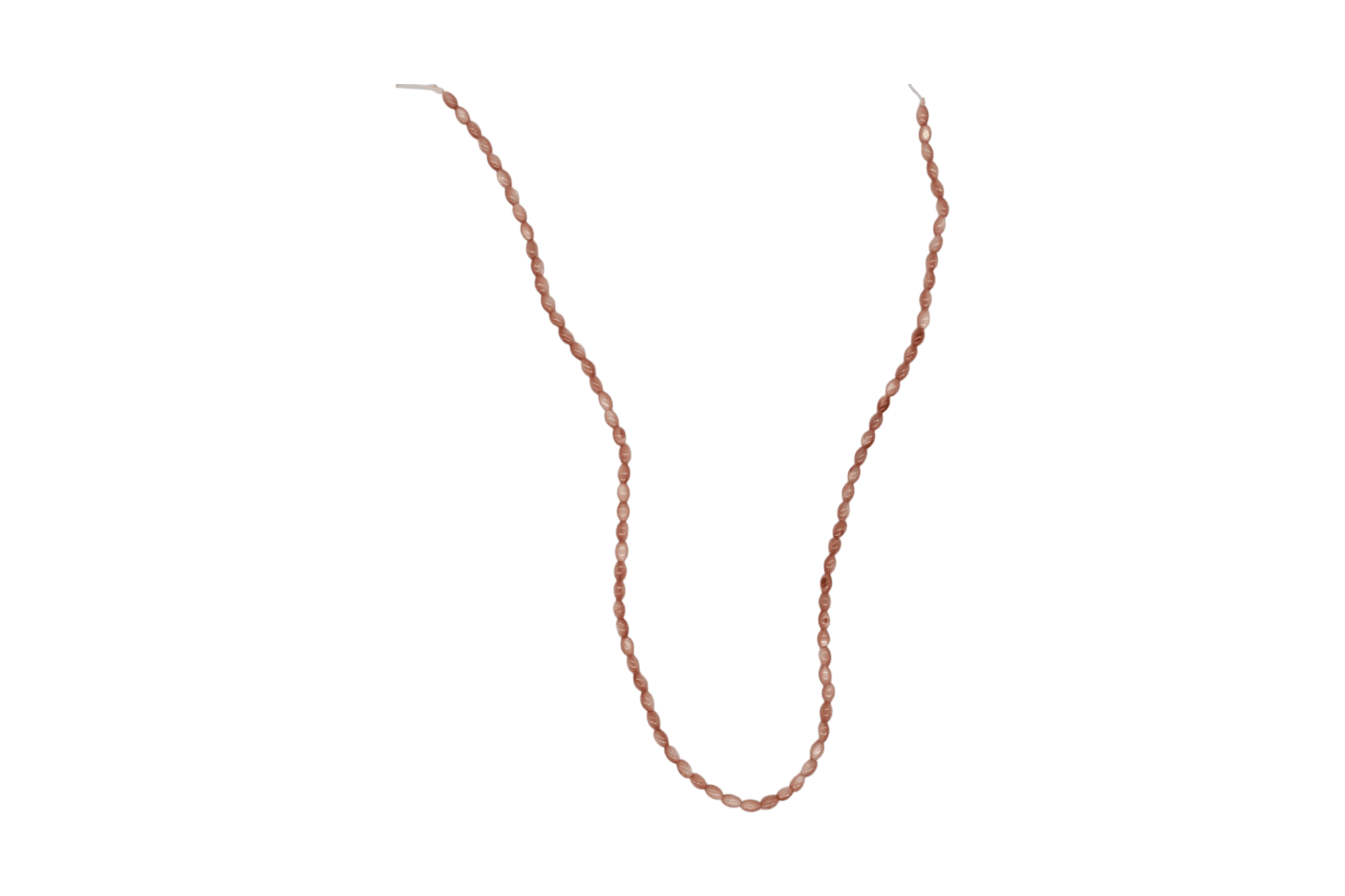 Tira de madre perla en forma oval | 3mm x 5mm | Naranja claro - Imagen 2