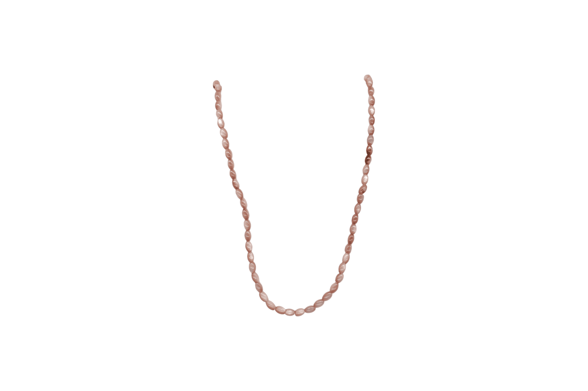 Tira de madre perla en forma oval | 3mm x 5mm | Naranja claro