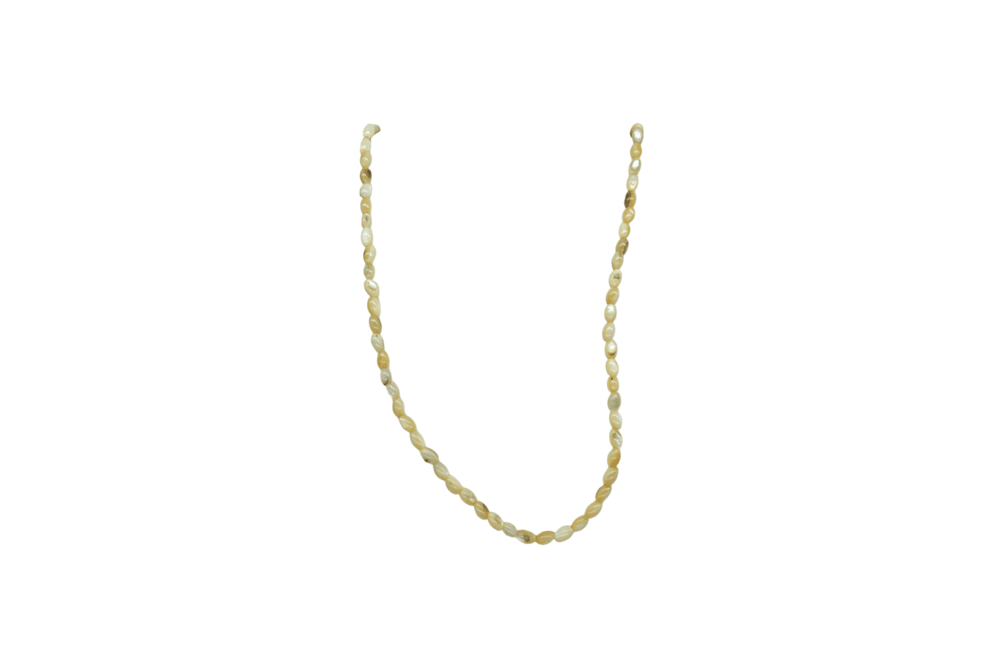 Tira de madre perla en forma oval | 3mm x 5mm | Café claro