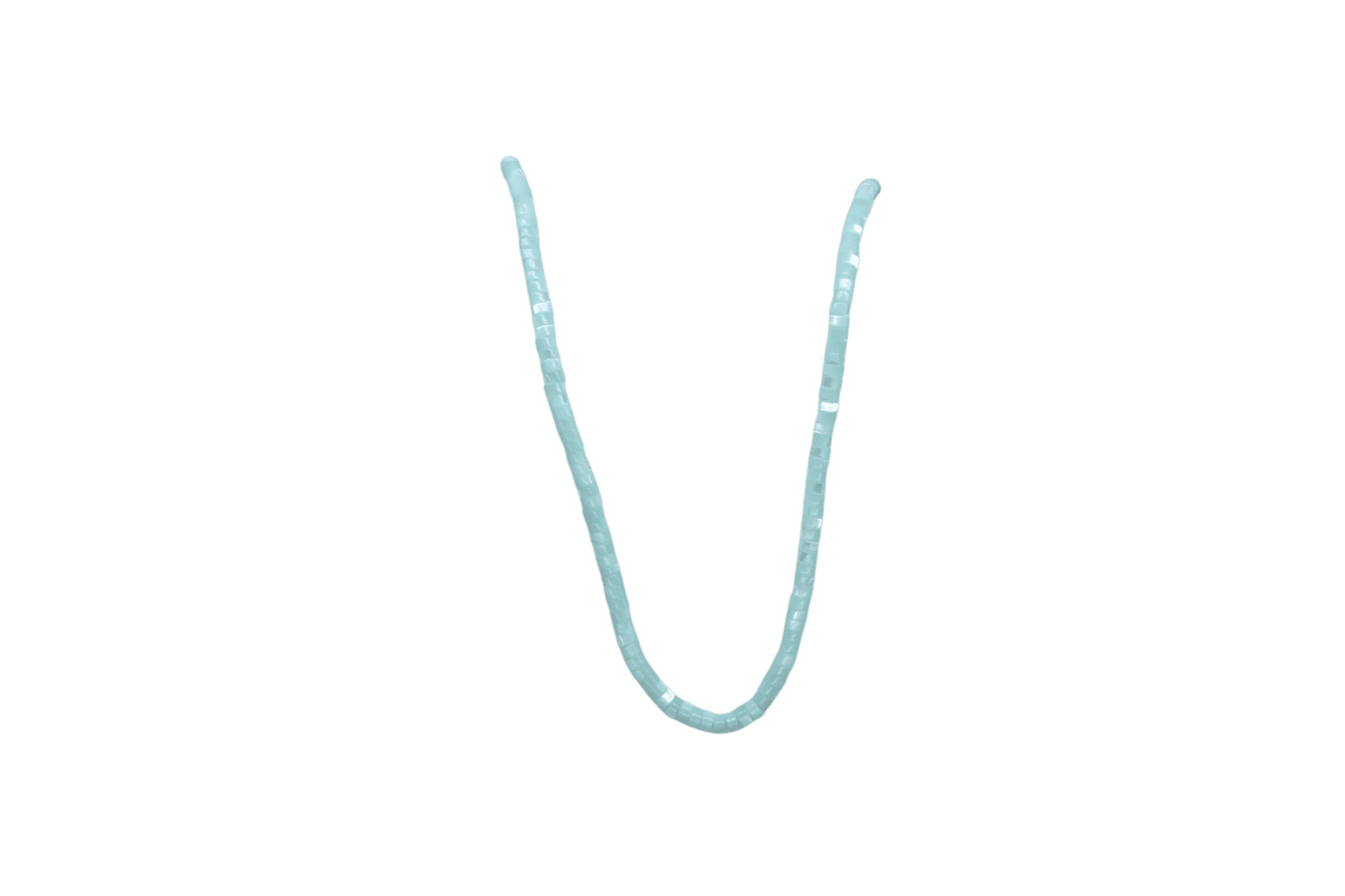 Tira de madre perla en forma de puka | 2mm x 4mm | Azul