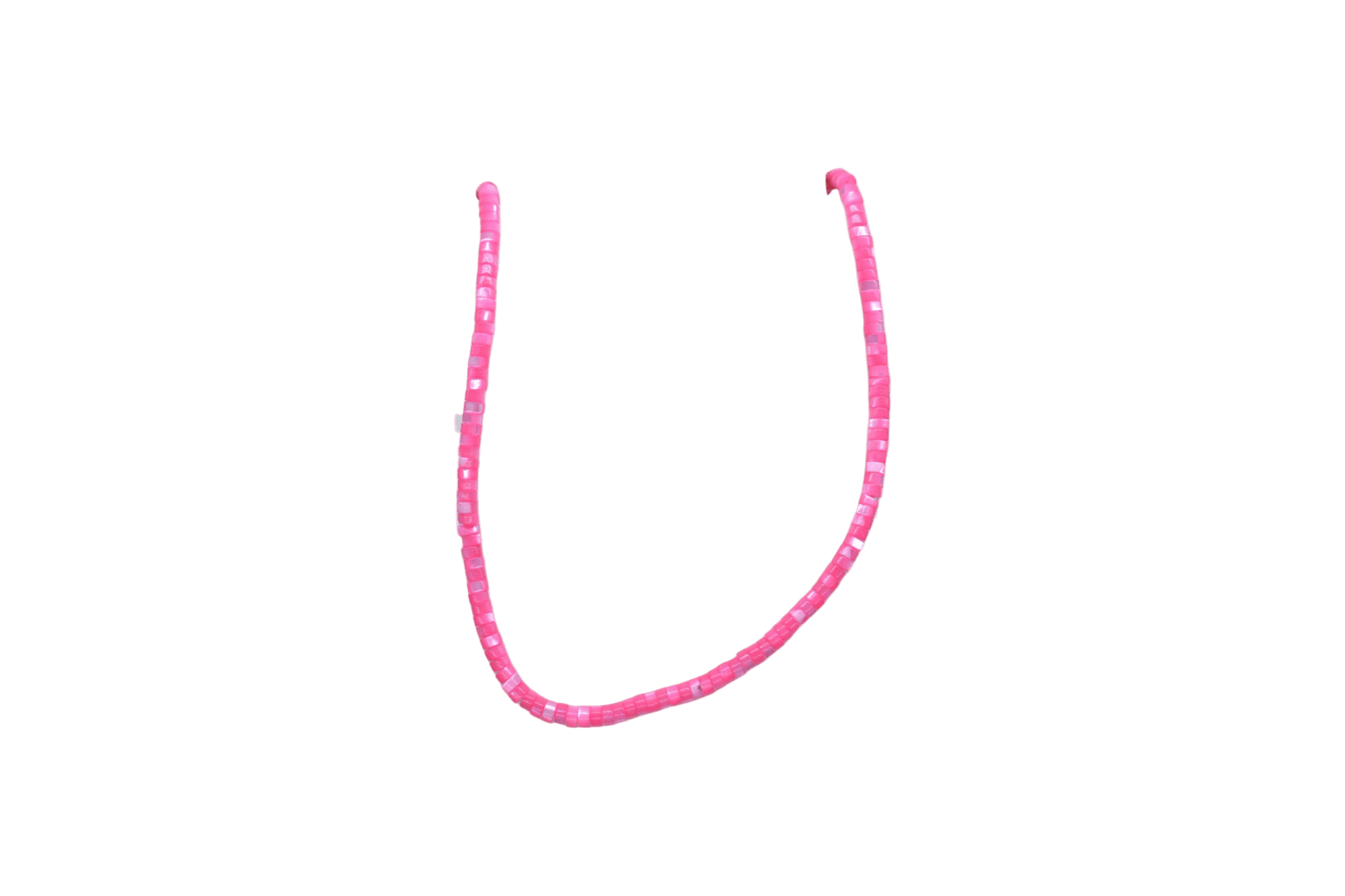 Tira de madre perla en forma de puka | 2mm x 4mm | Rosa fuerte