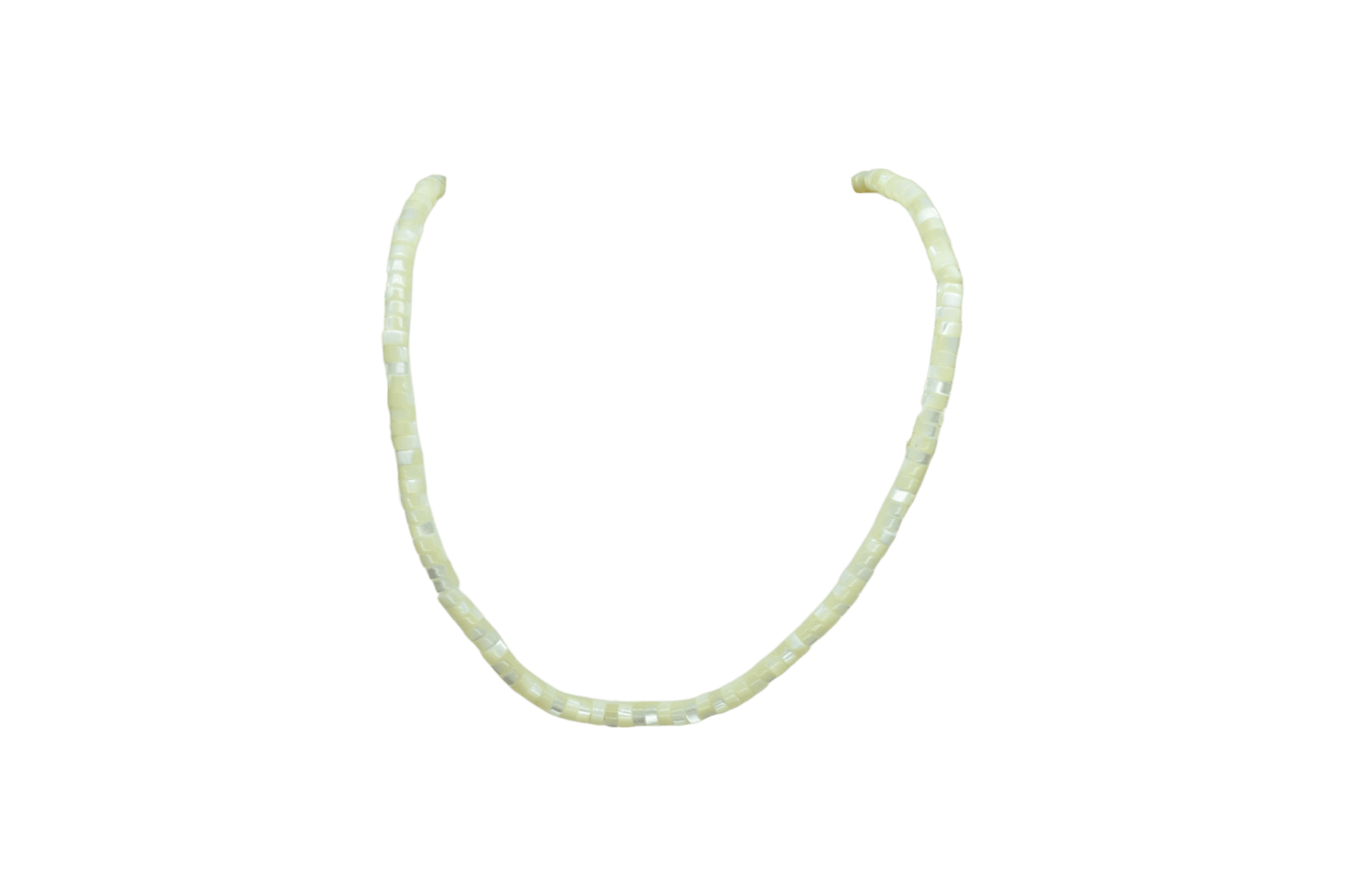 Tira de madre perla en forma de puka | 2mm x 4mm | Beige