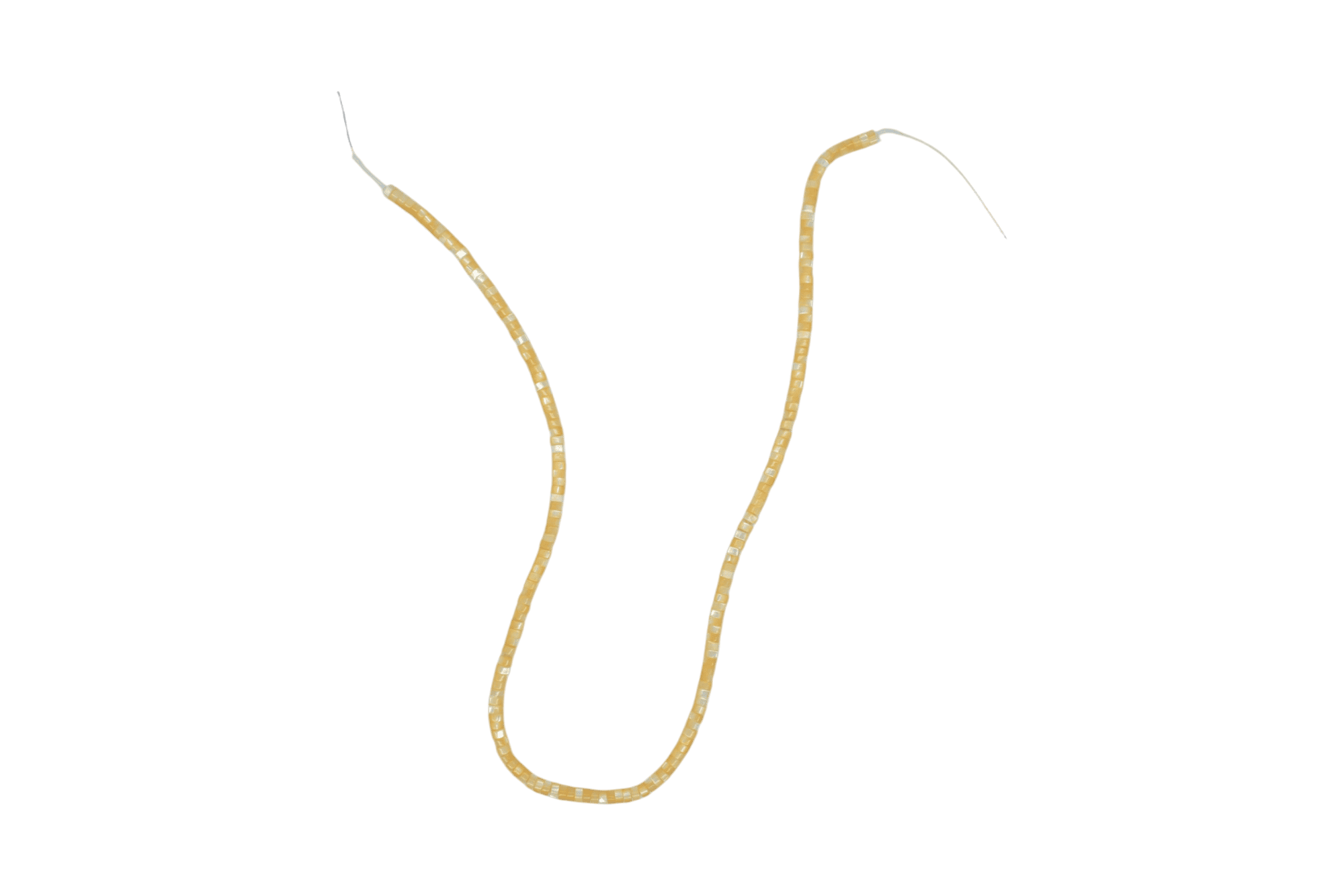 Tira de madre perla en forma de puka | 2mm x 4mm | Café claro - Imagen 2