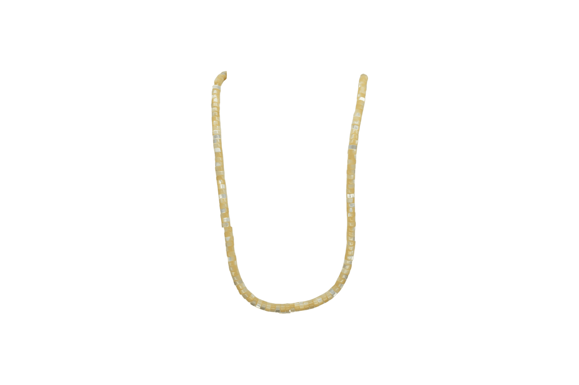 Tira de madre perla en forma de puka | 2mm x 4mm | Café claro