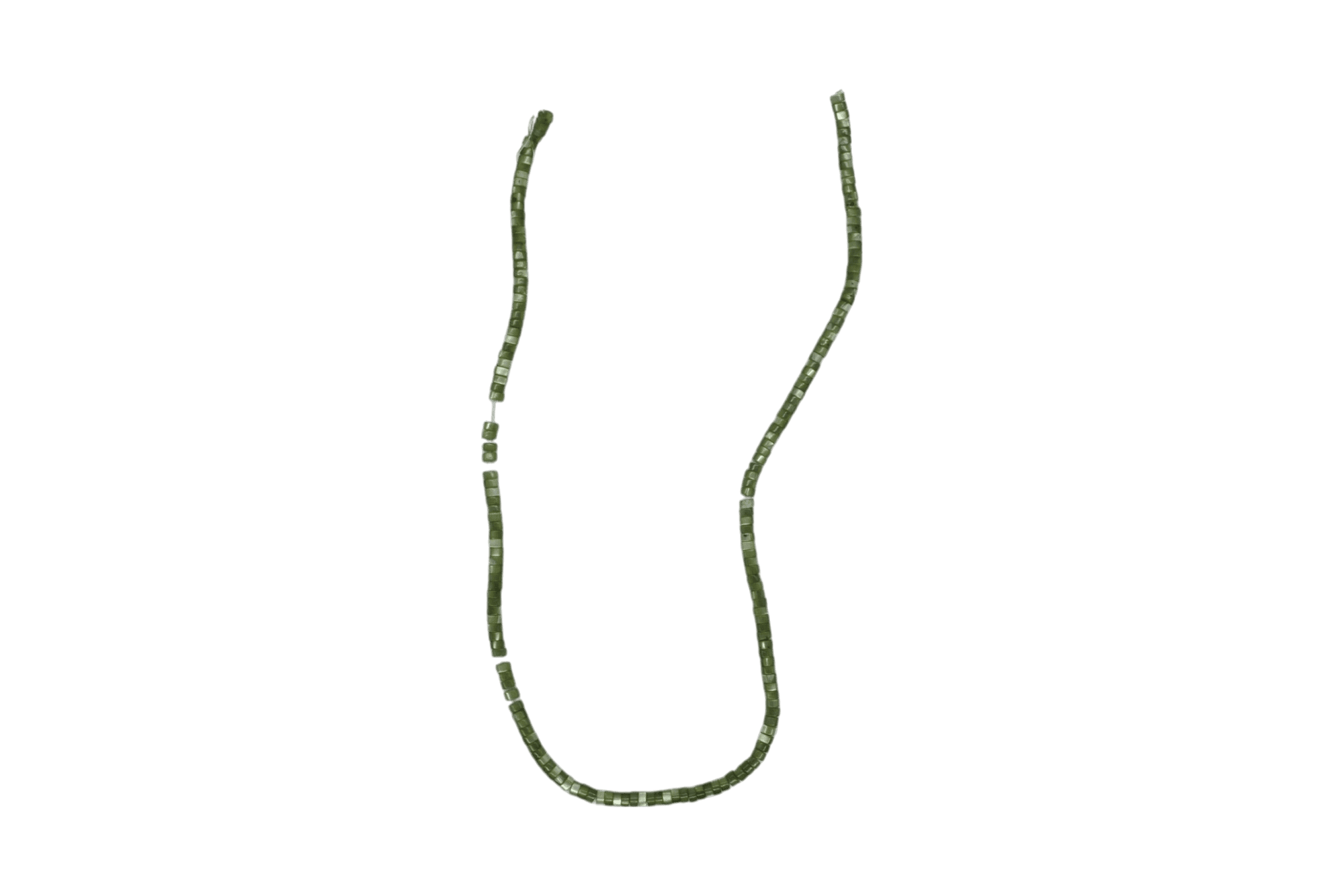Tira de madre perla en forma de puka | 2mm x 4mm | Negro - Imagen 2