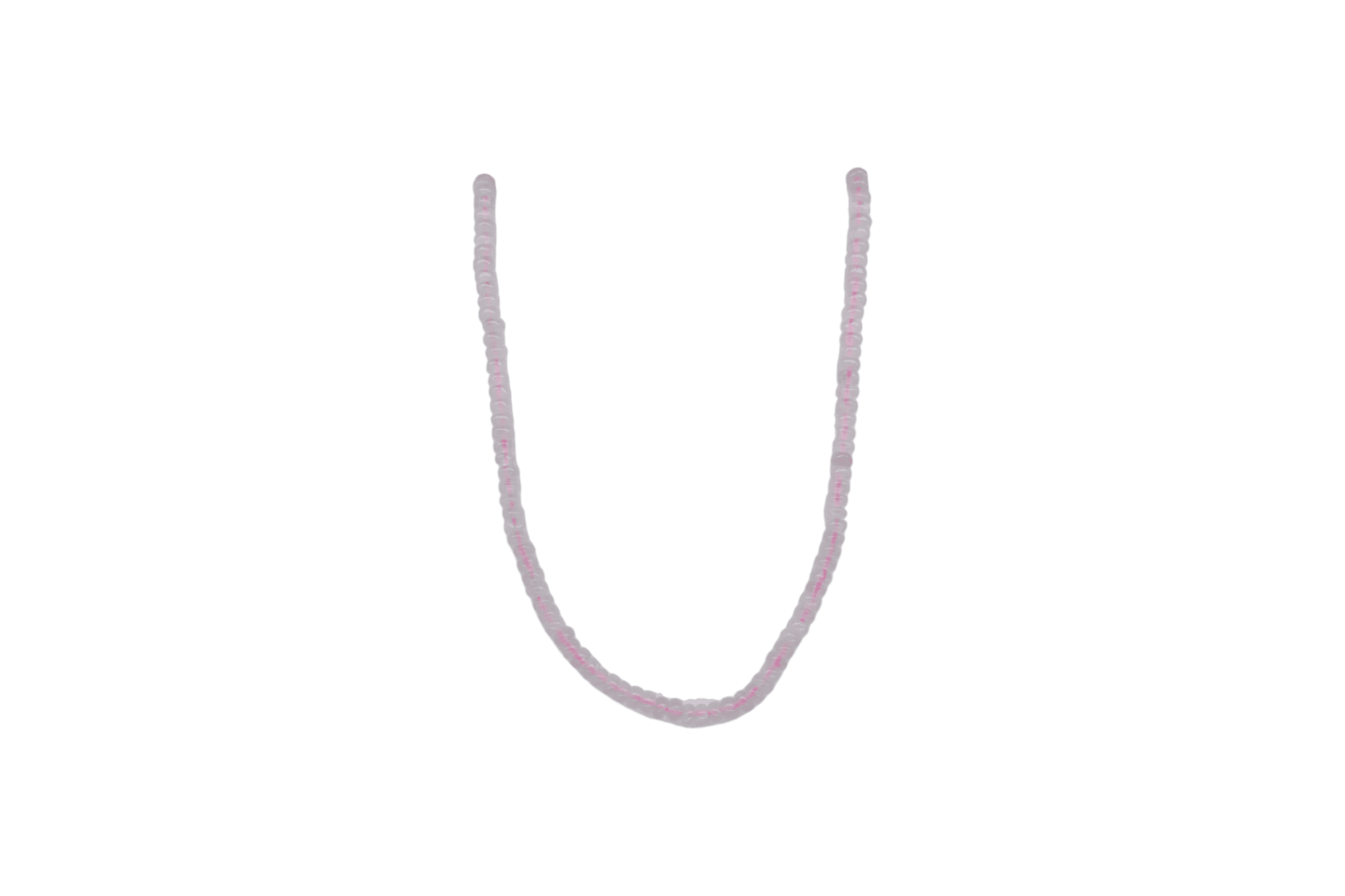 Tira de cuarzo rosa en forma de dona | 2mm x 4mm