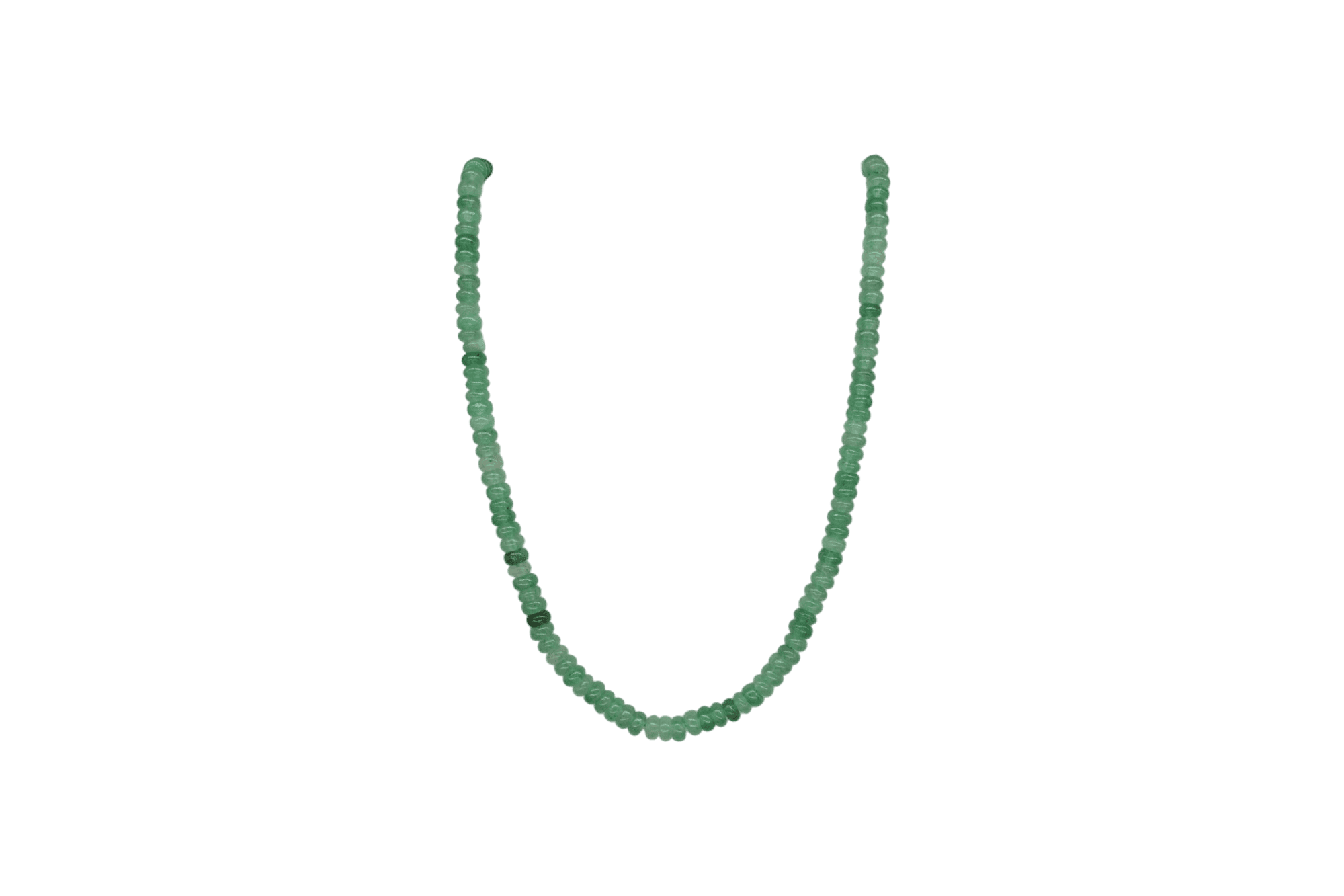 Tira de cuarzo verde en forma de dona | 2mm x 4mm