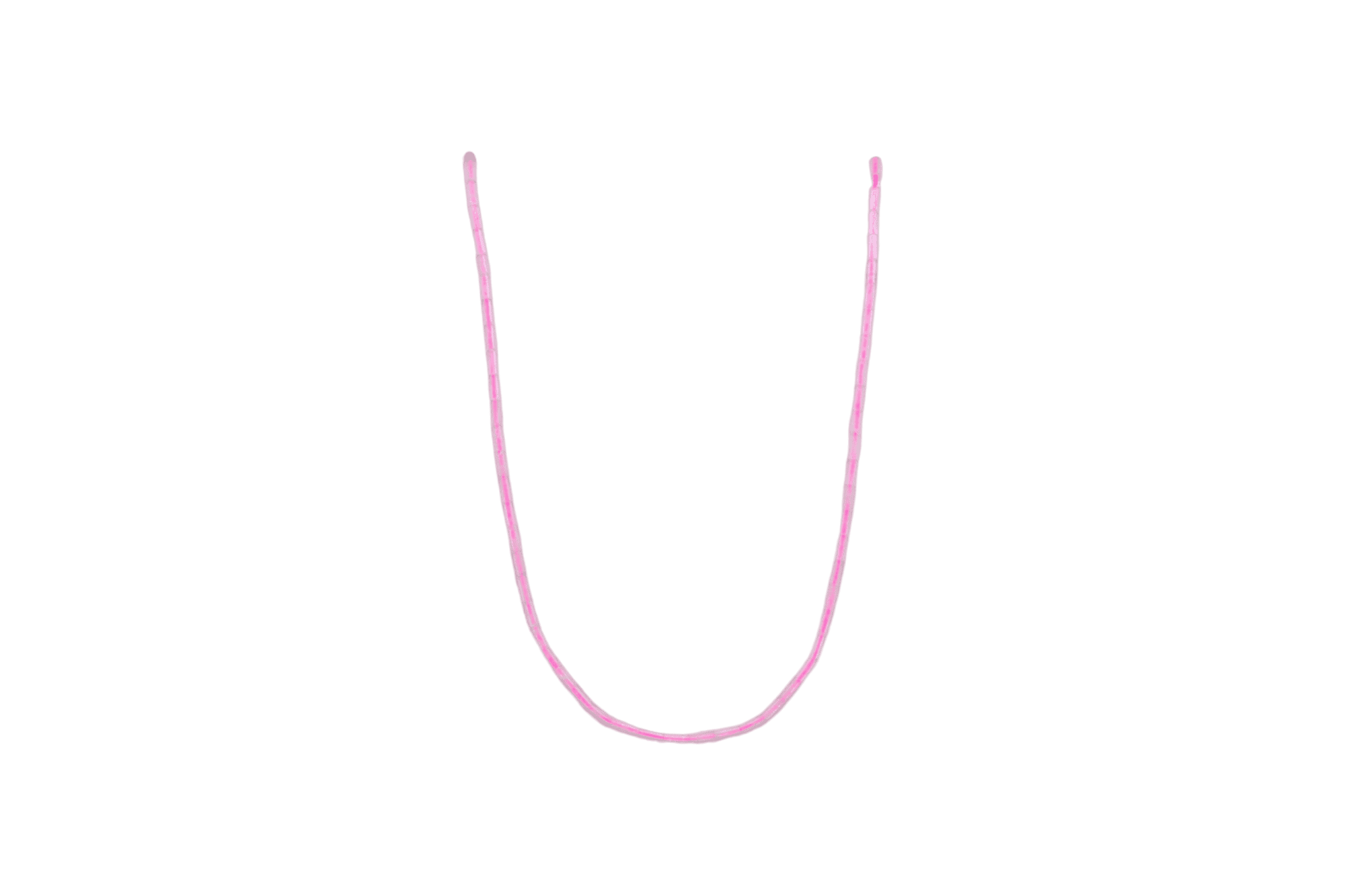 Tira de cuarzo rosa en forma de tubo | 2mm x 4mm