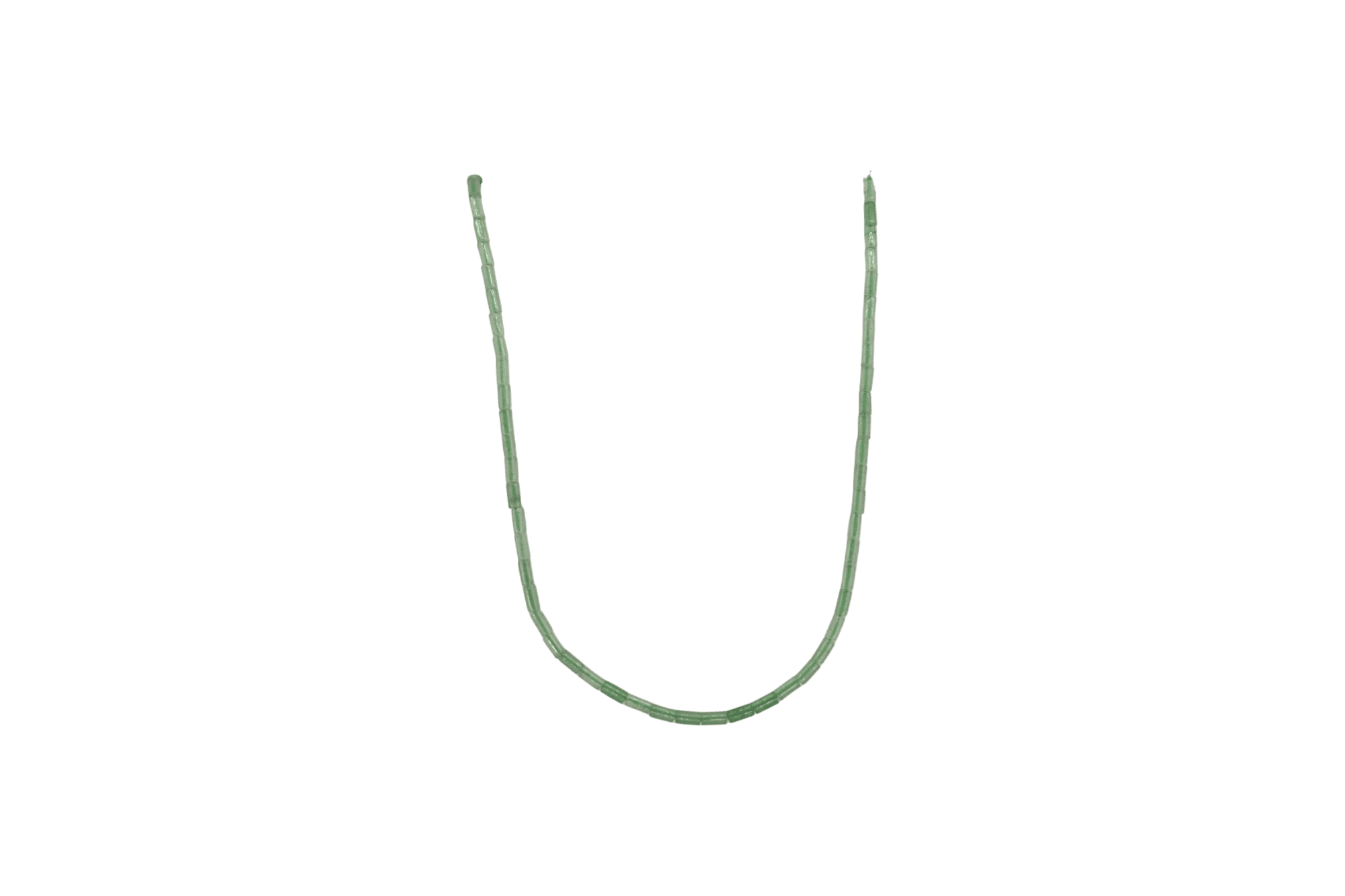 Tira de cuarzo verde en forma de tubo | 2mm x 4mm