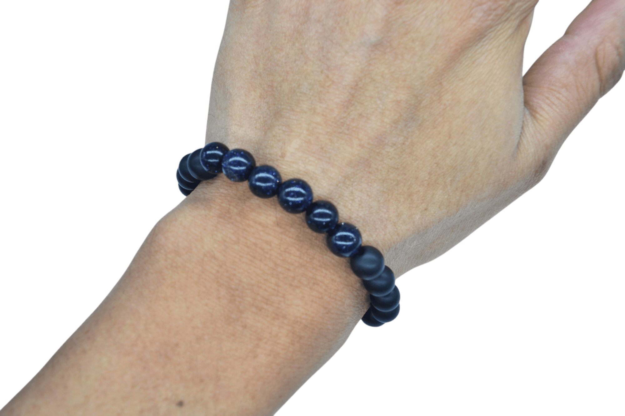 Pulsera de ónix con piedra aventurina azul - Imagen 2