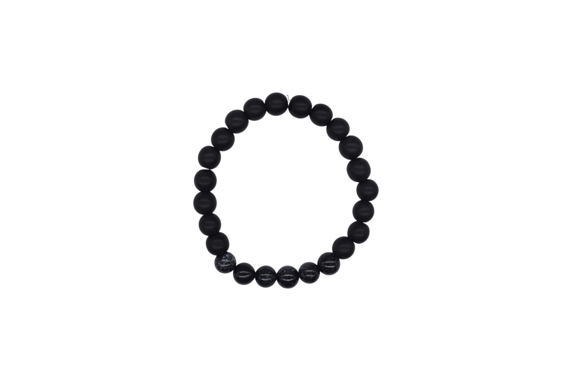 Pulsera de ónix con piedra aventurina azul